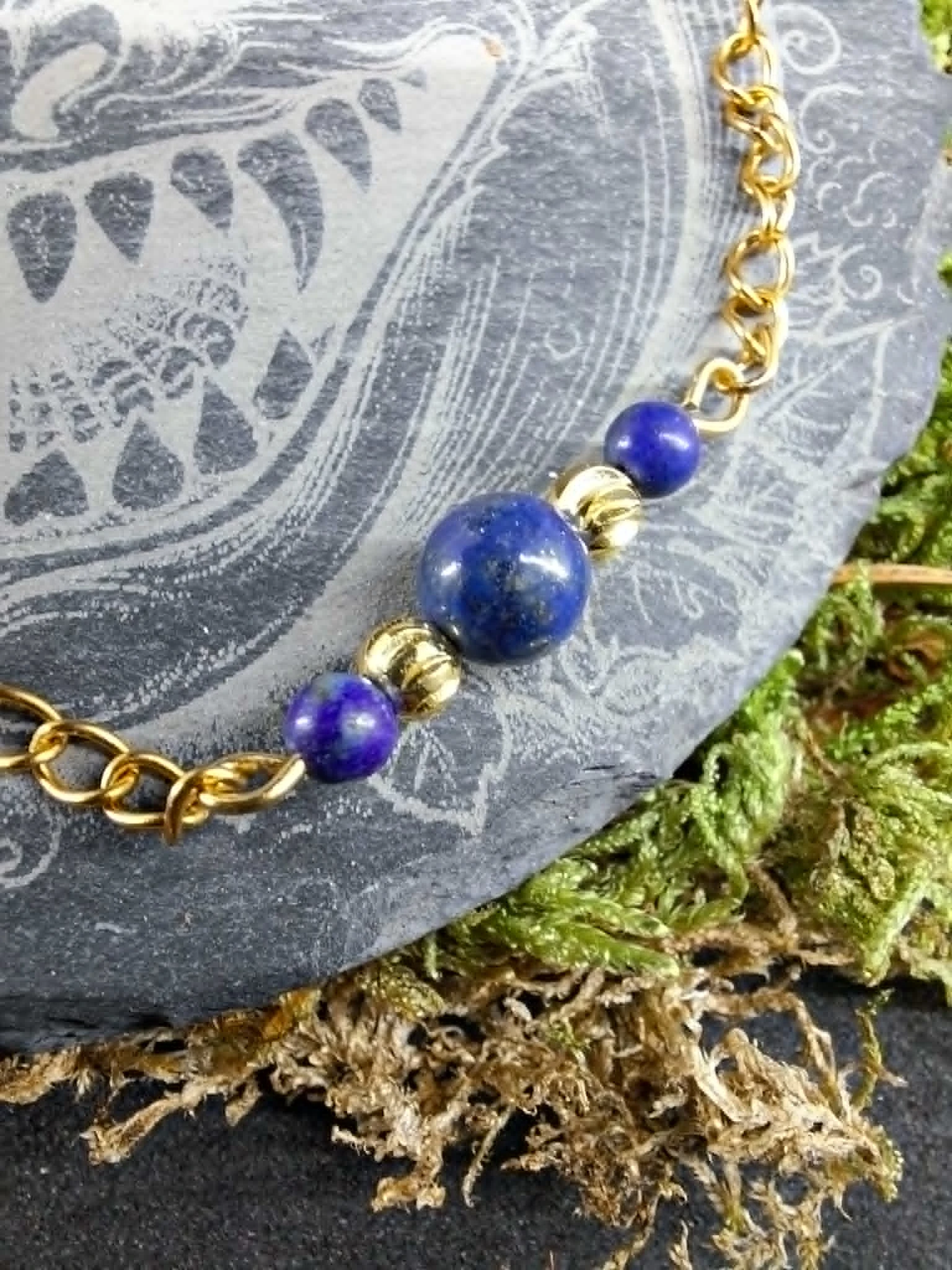 Lapis Lazuli enkelarmband 6mm /4 mm – photo 2